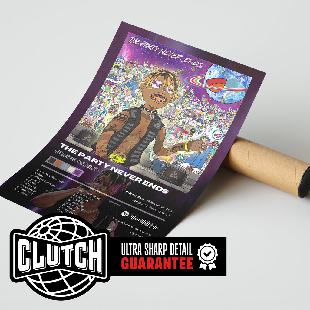 Juice WRLD 'The Party Never Ends' Album Poster