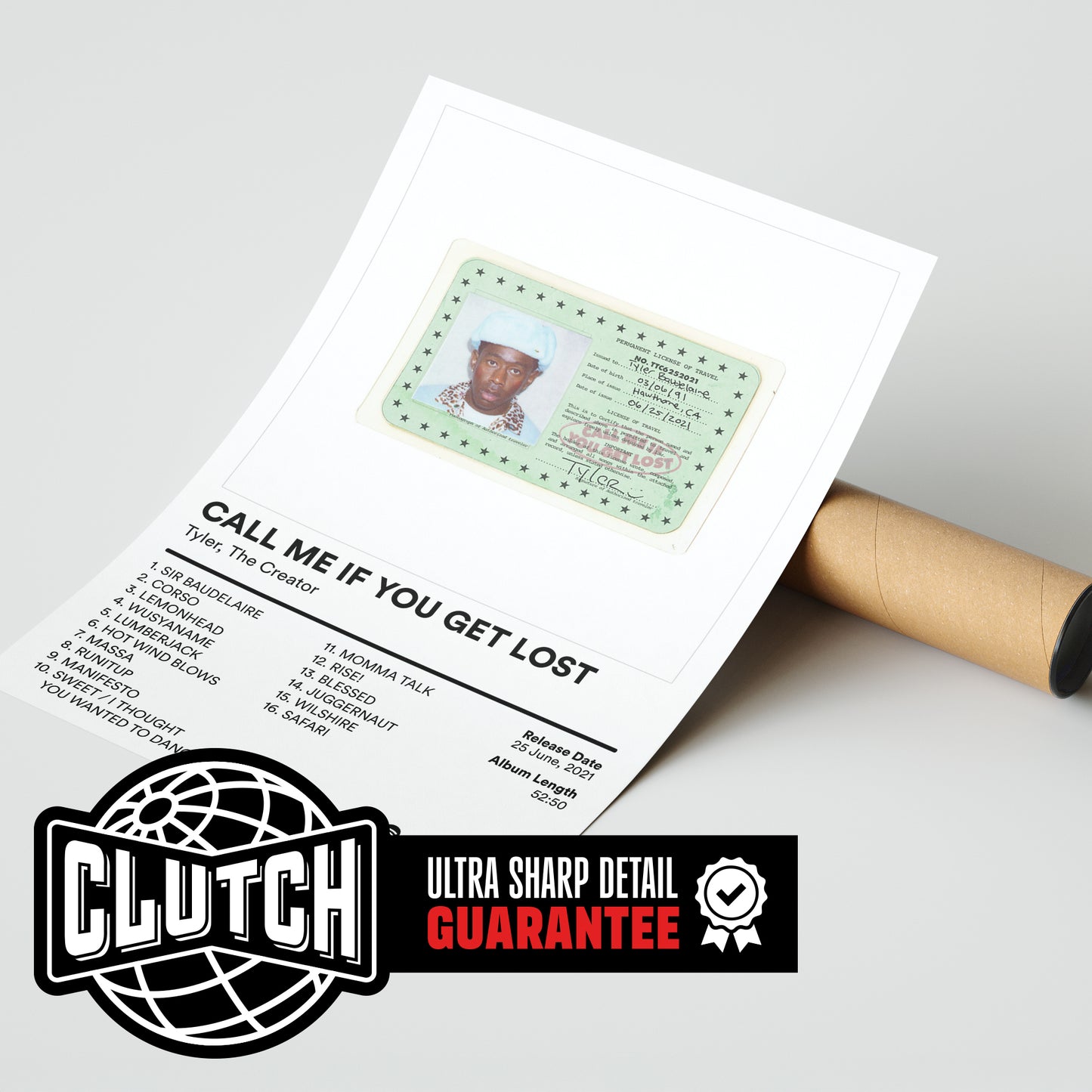 Tyler The Creator 'CALL ME IF YOU GET LOST' Album Poster