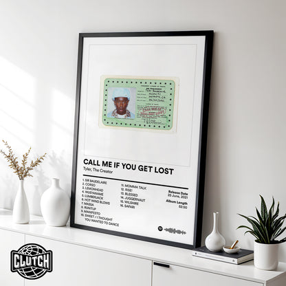 Tyler The Creator 'CALL ME IF YOU GET LOST' Album Poster