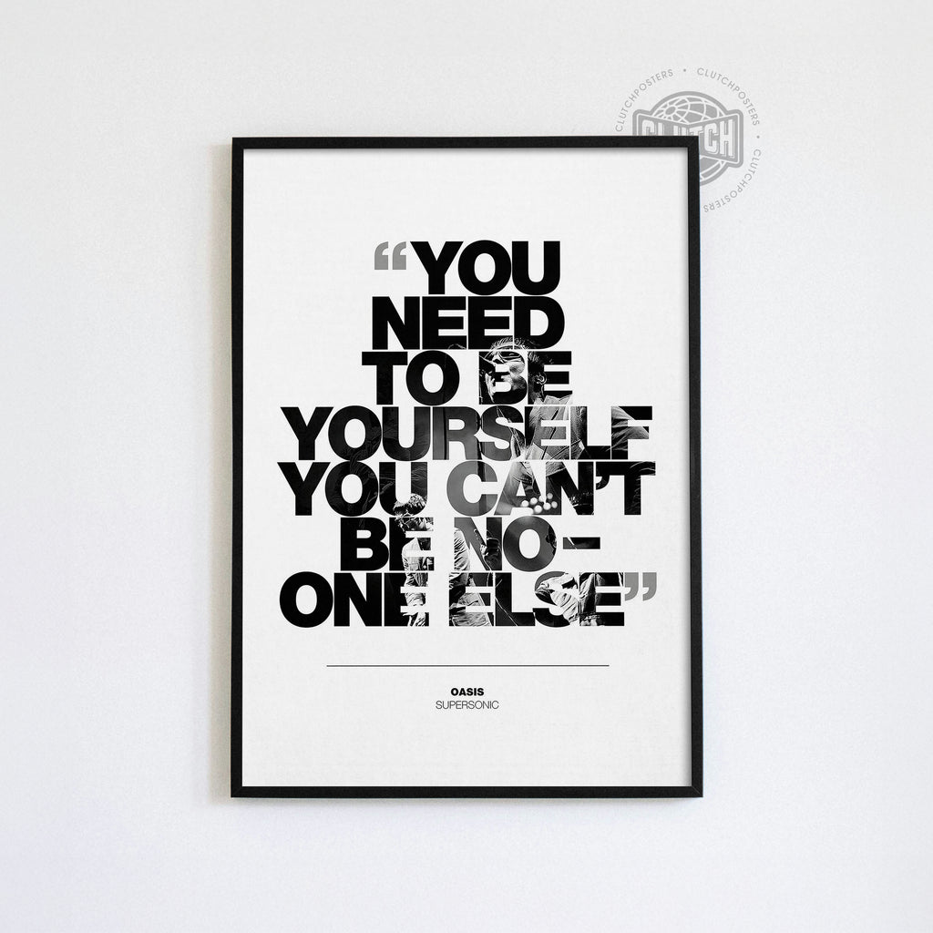 Oasis 'Supersonic' Lyric Poster