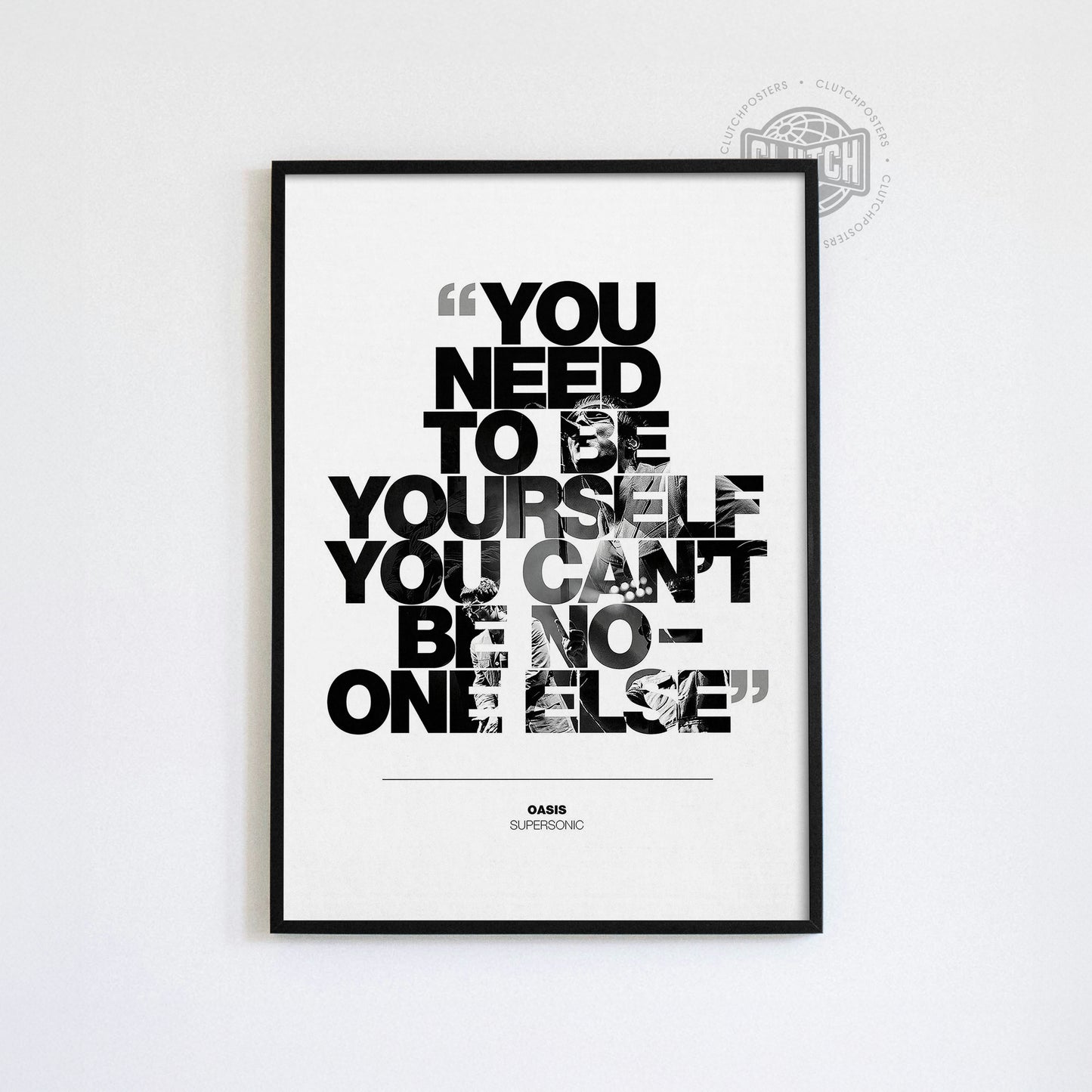 Oasis 'Supersonic' Lyric Poster