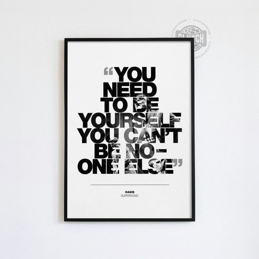 Oasis 'Supersonic' Lyric Poster