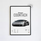 Lamborghini Countach 'CORE' Car Poster