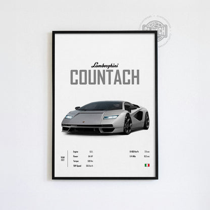 Lamborghini Countach 'CORE' Car Poster