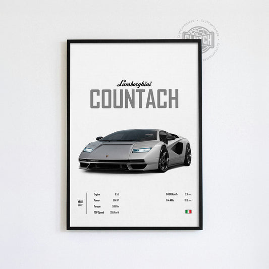 Lamborghini Countach 'CORE' Car Poster