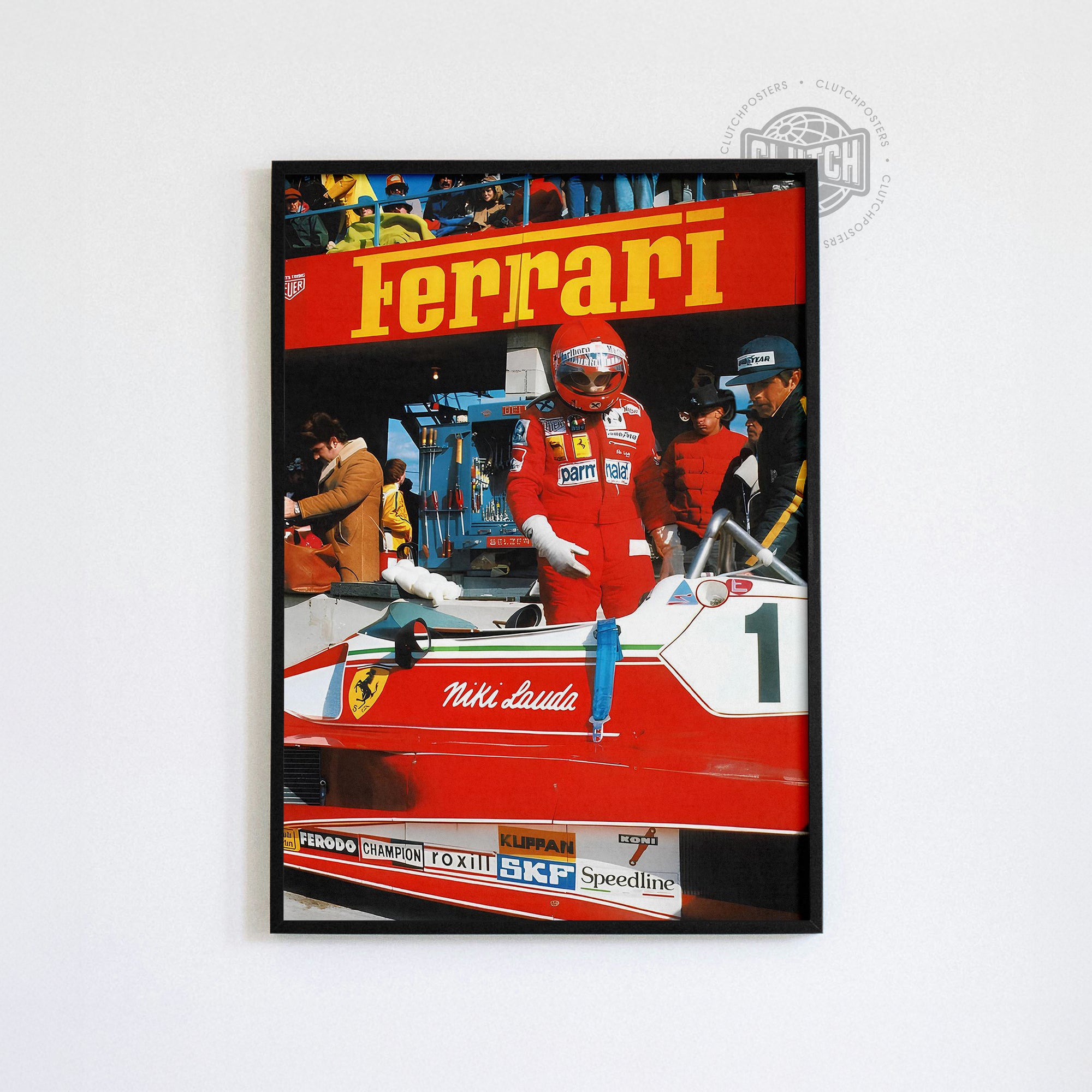 Ferrari Lauda F1 Vintage Poster