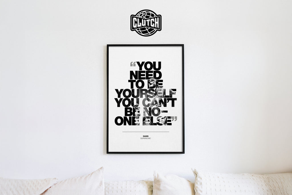 Oasis 'Supersonic' Lyric Poster