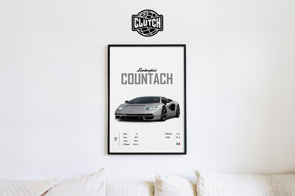 Lamborghini Countach 'CORE' Car Poster