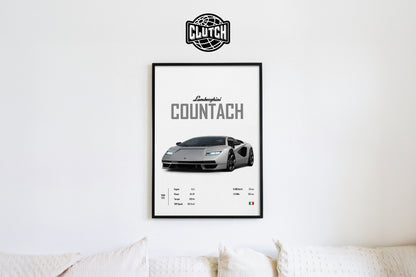 Lamborghini Countach 'CORE' Car Poster