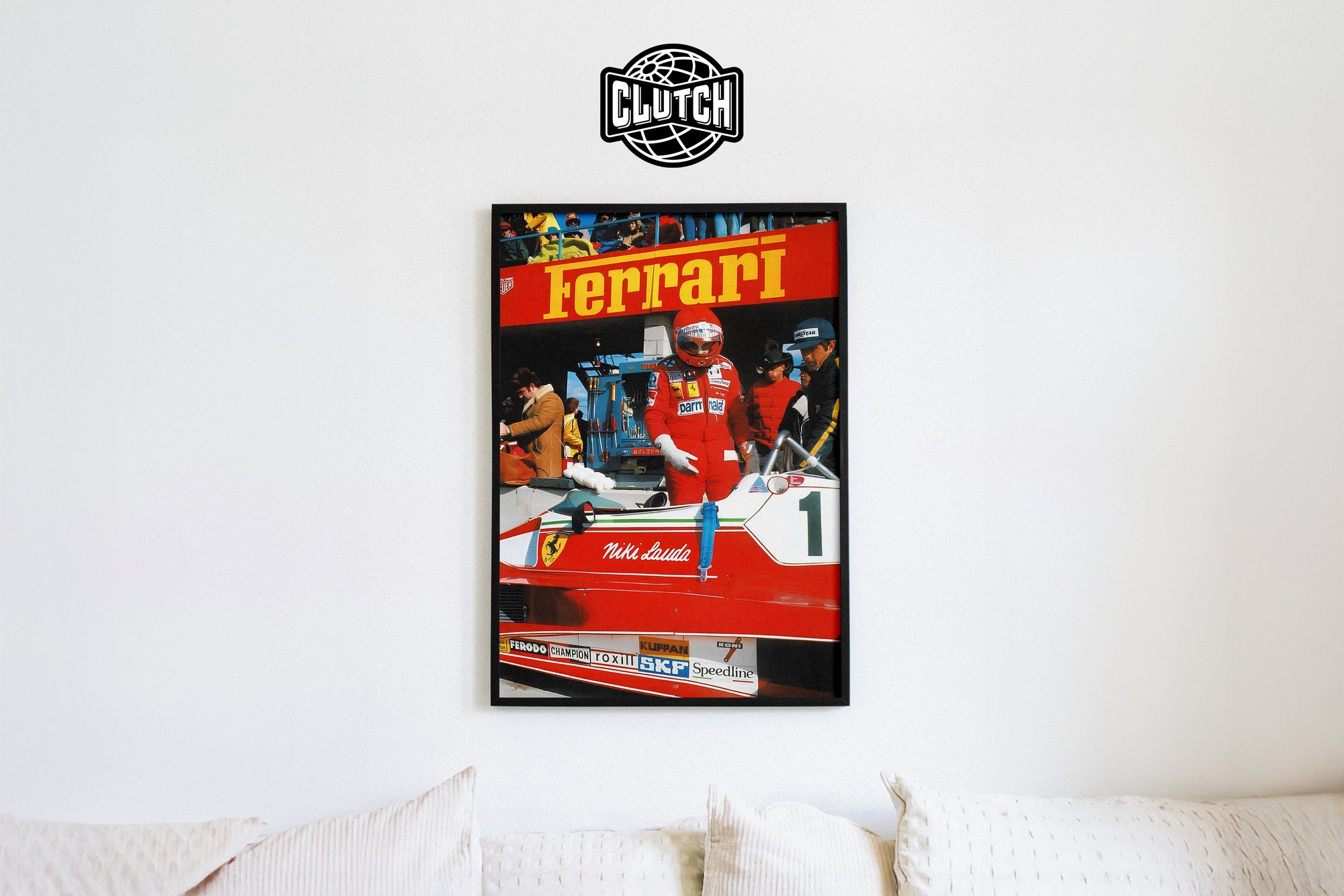 Ferrari Lauda F1 Vintage Poster