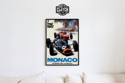 Monaco Grand Prix Vintage Poster