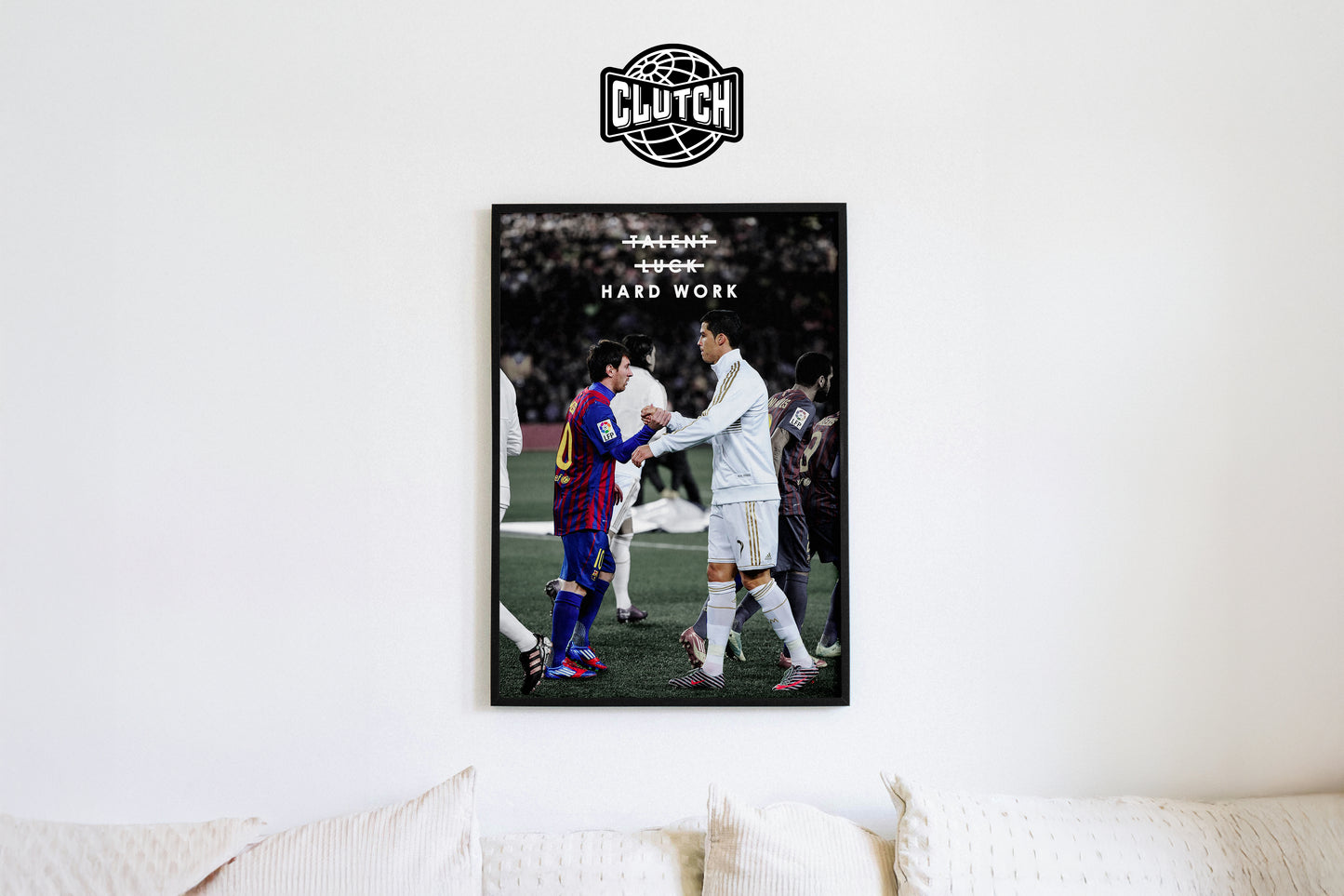 Messi & Ronaldo 'Hard Work' Poster