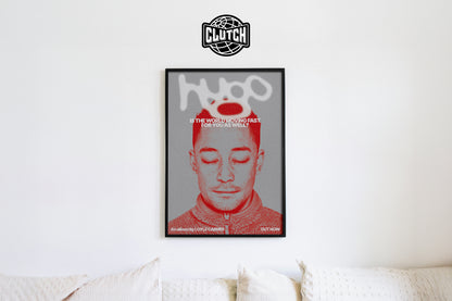Loyle Carner 'Hugo World Moving Fast' Red Poster