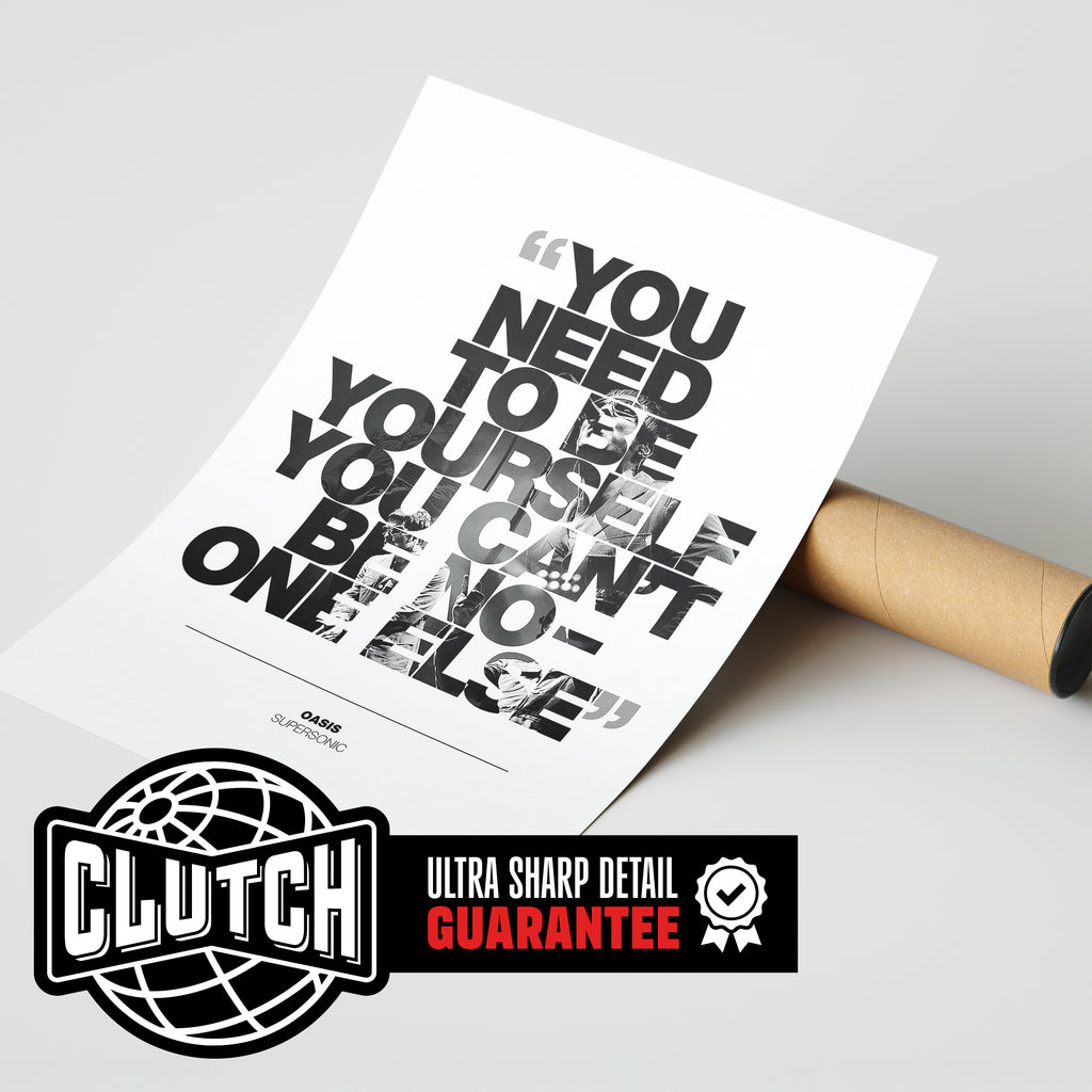 Oasis 'Supersonic' Lyric Poster