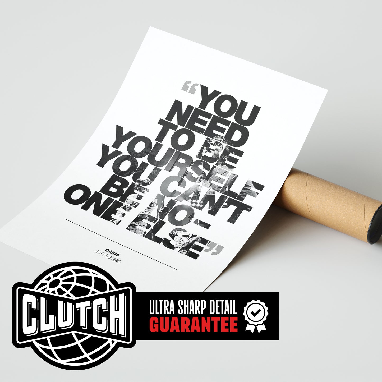 Oasis 'Supersonic' Lyric Poster