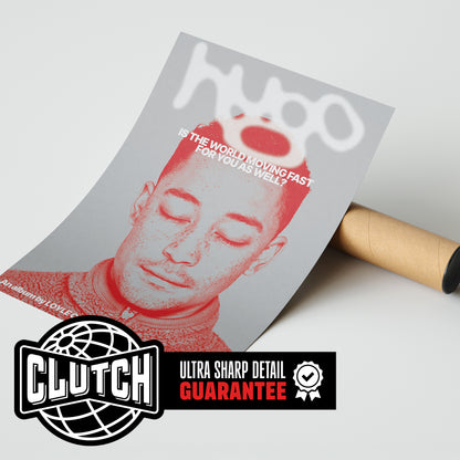 Loyle Carner 'Hugo World Moving Fast' Red Poster