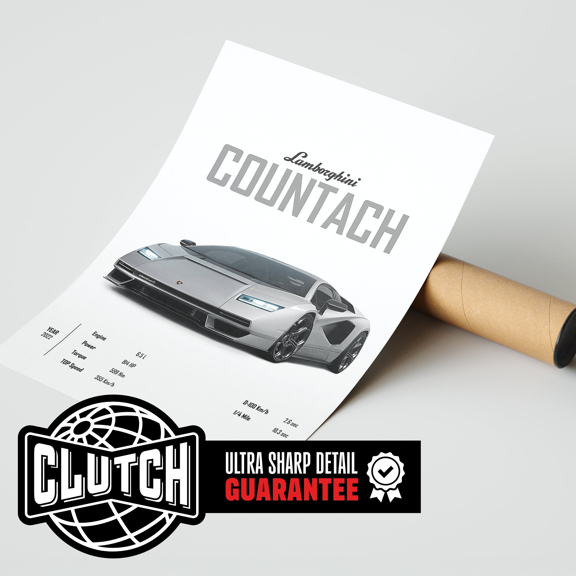 Lamborghini Countach 'CORE' Car Poster