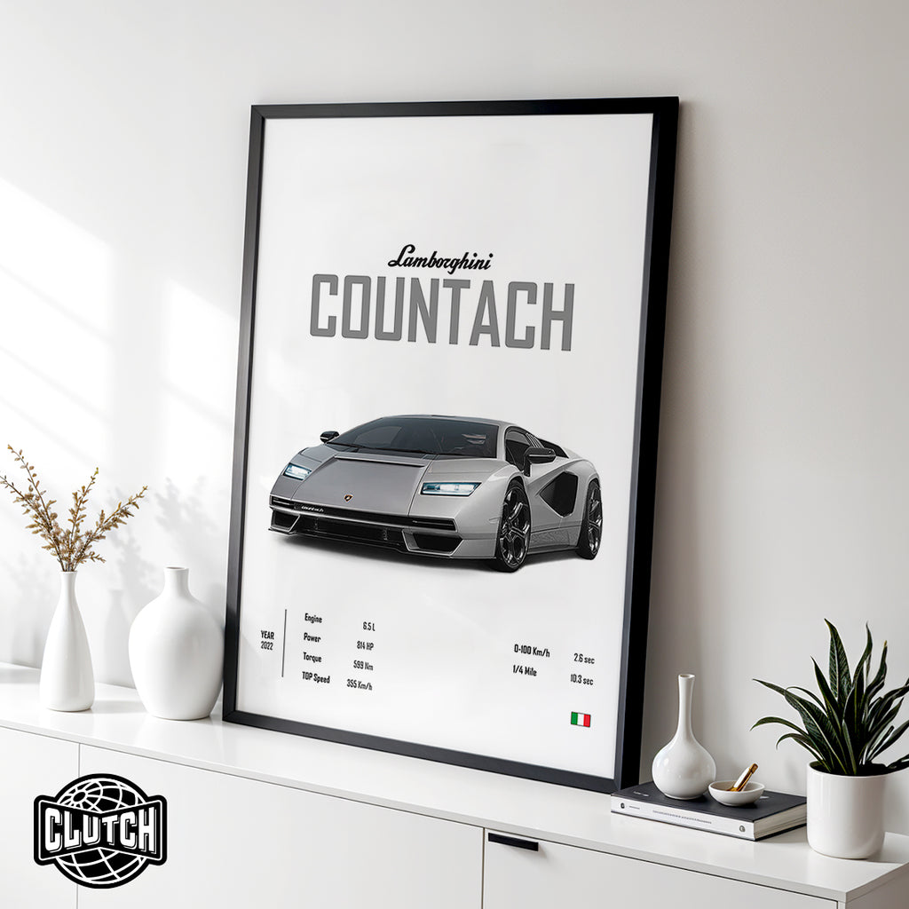 Lamborghini Countach 'CORE' Car Poster