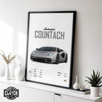 Lamborghini Countach 'CORE' Car Poster