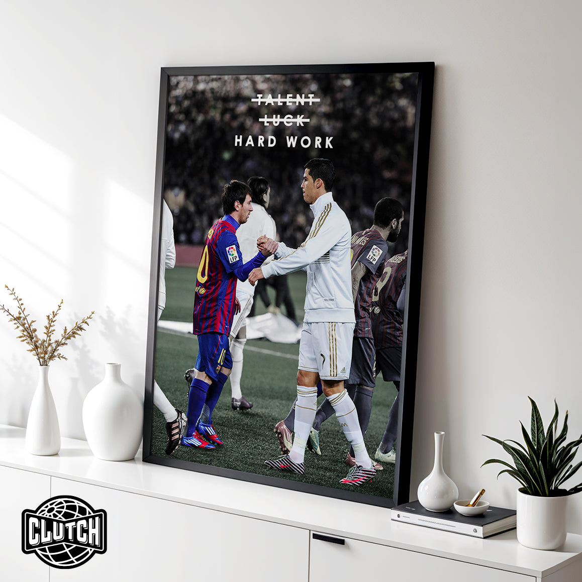 Messi & Ronaldo 'Hard Work' Poster