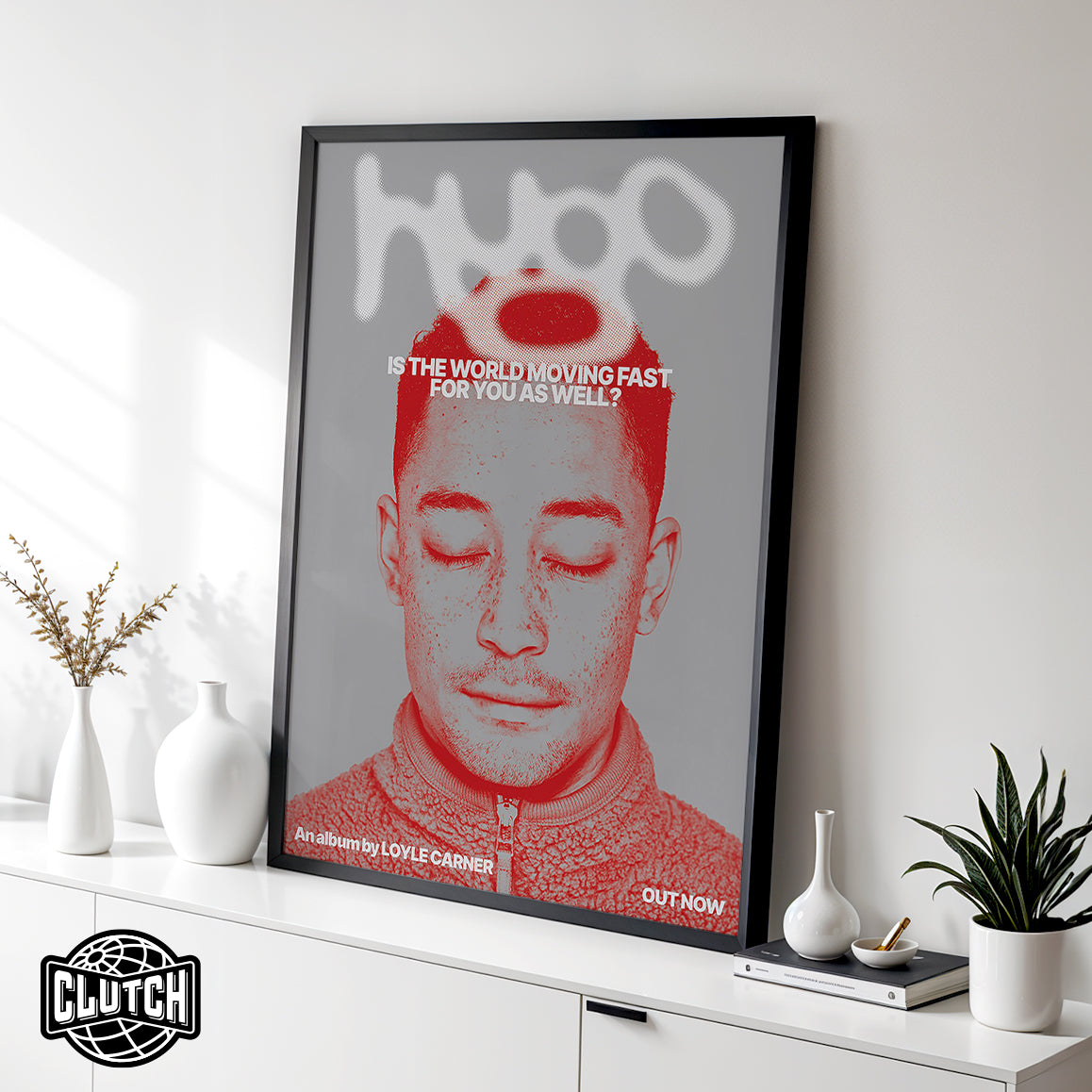 Loyle Carner 'Hugo World Moving Fast' Red Poster