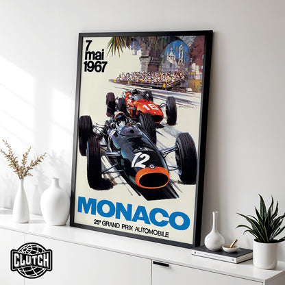 Monaco Grand Prix Vintage Poster