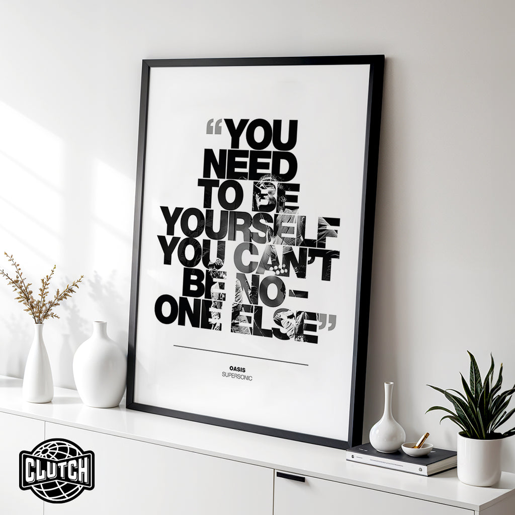 Oasis 'Supersonic' Lyric Poster