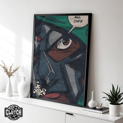 MF DOOM 'All Caps' Poster