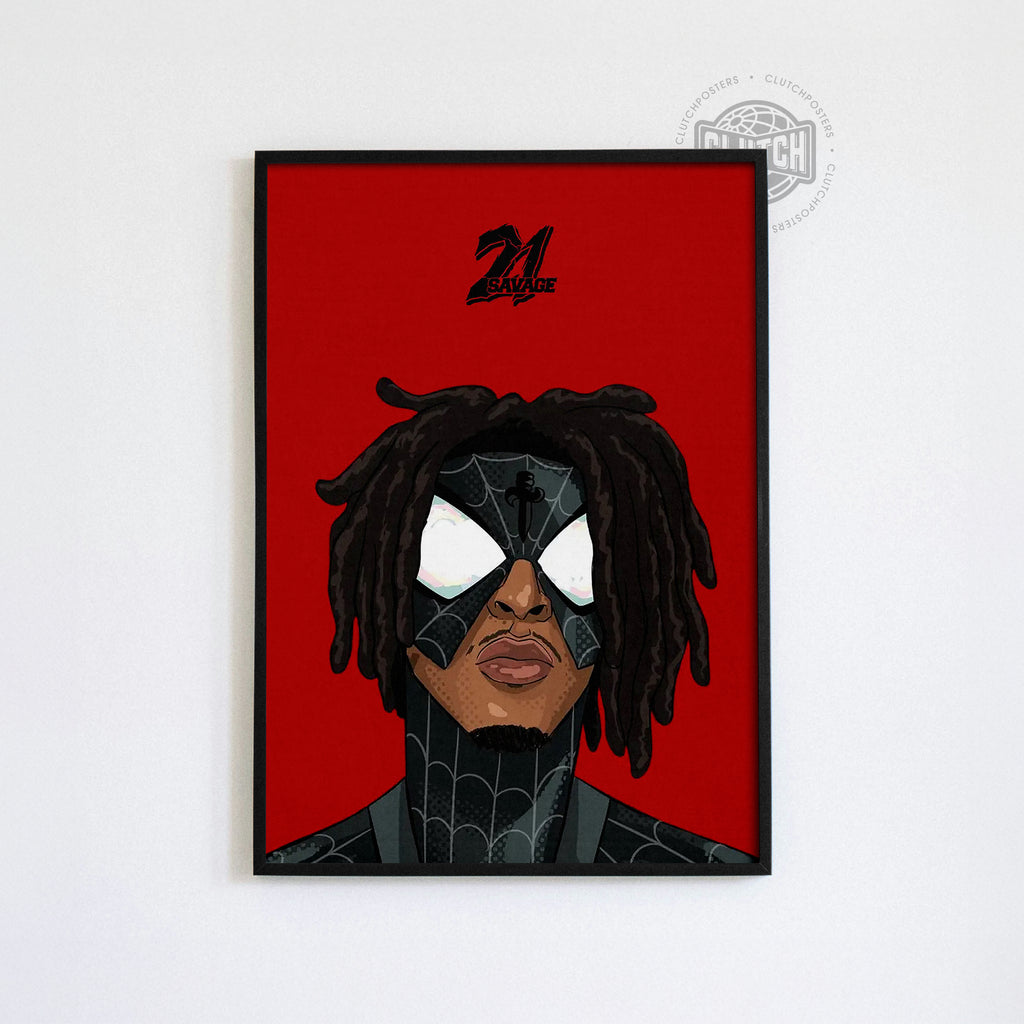 21 Savage x Spiderman Poster