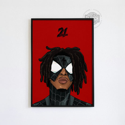 21 Savage x Spiderman Poster