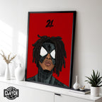 21 Savage x Spiderman Poster