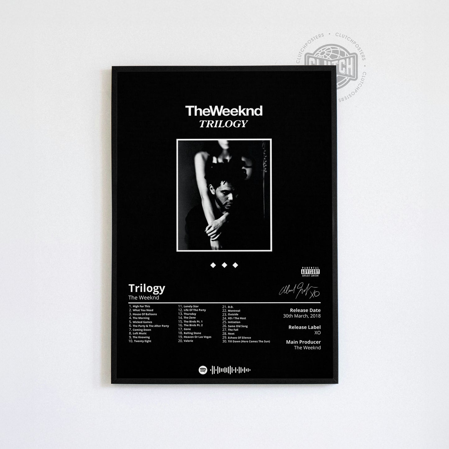 The Weeknd 'Trilogy' Album Poster