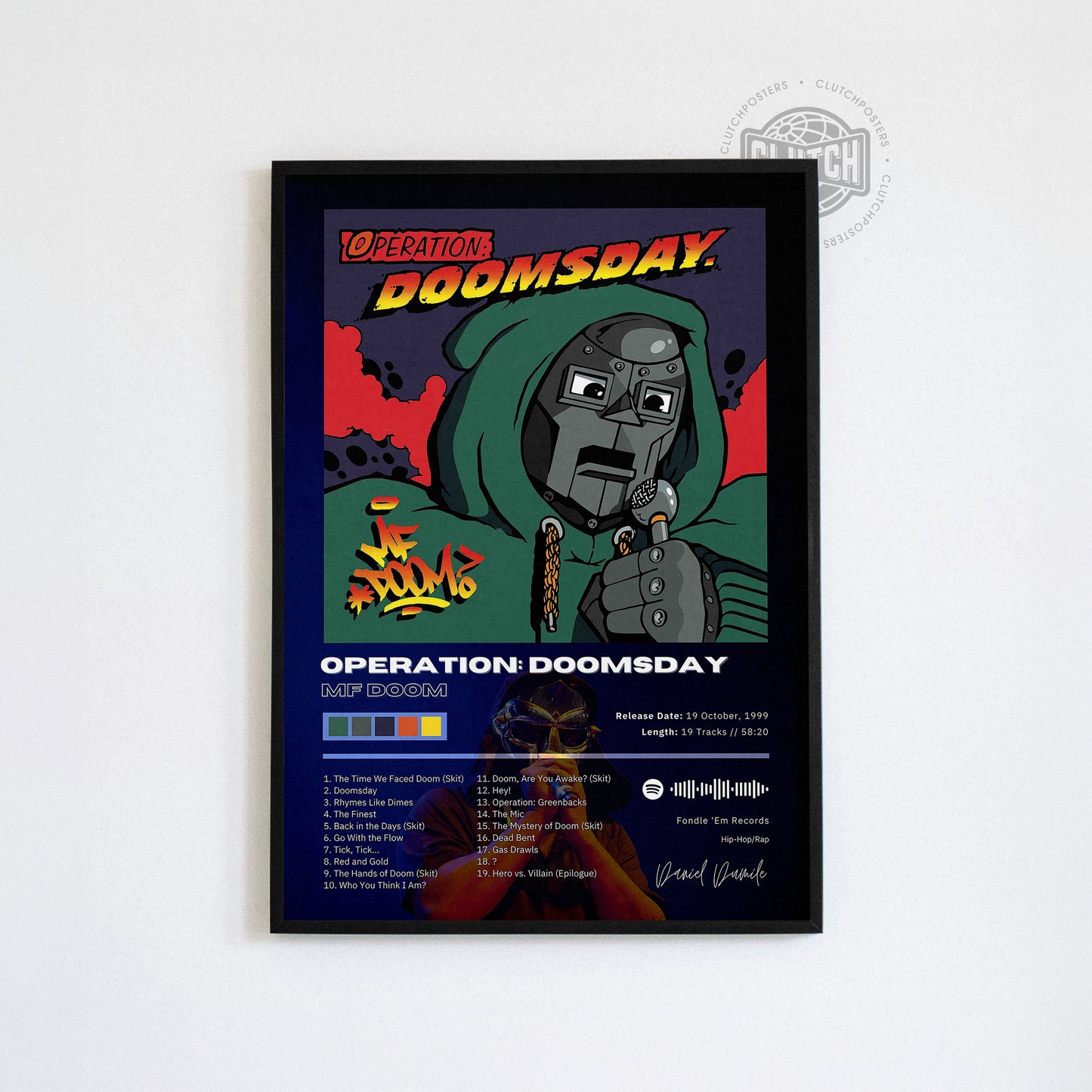 MF DOOM 'Operation: Doomsday' Album Poster