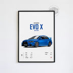 Mitsubishi EVO X 'CORE' Car Poster