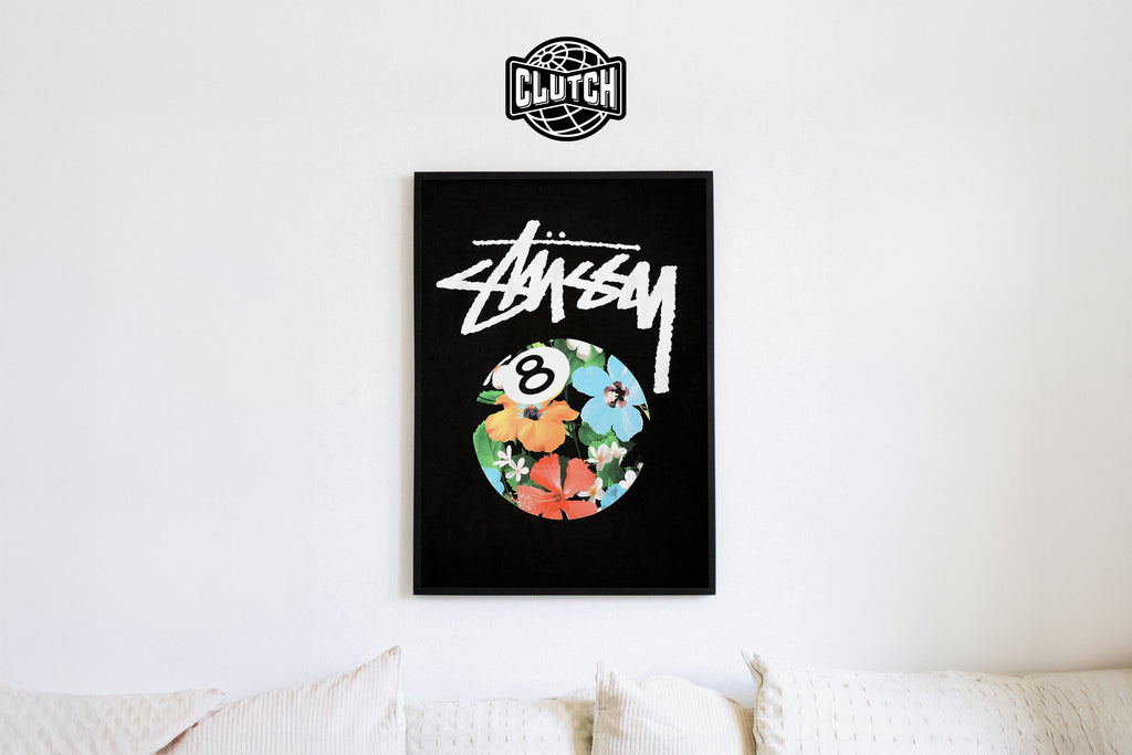 Stussy Flower 8 Ball Poster