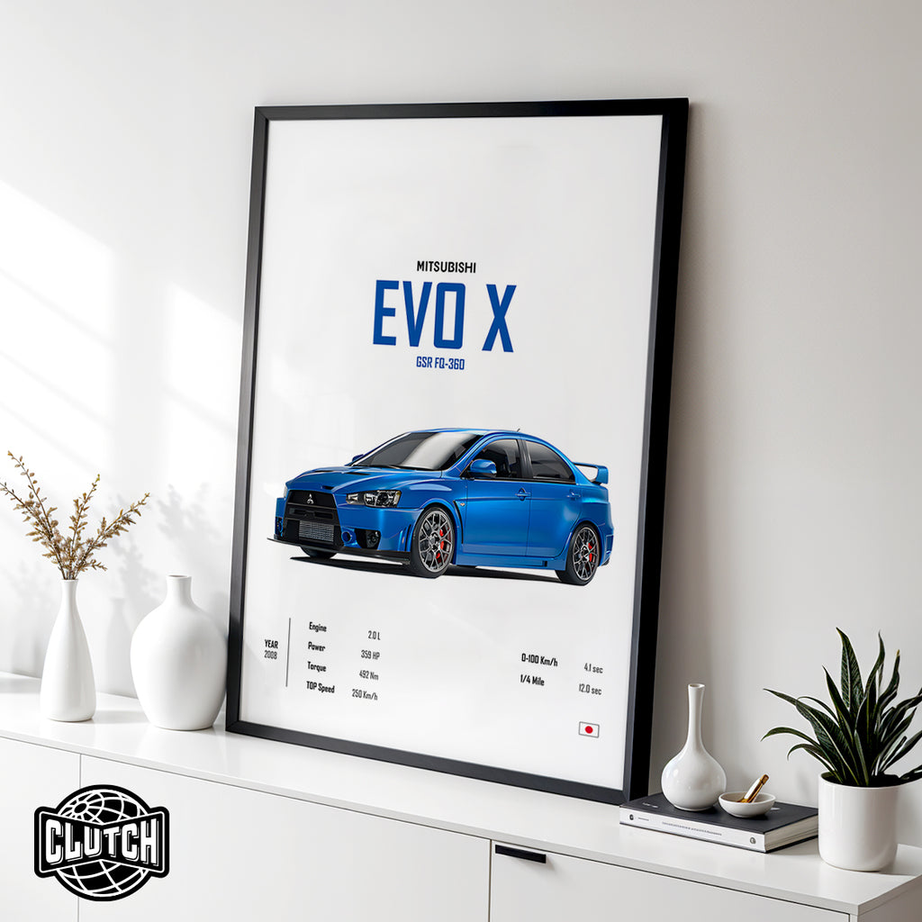 Mitsubishi EVO X 'CORE' Car Poster