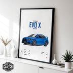 Mitsubishi EVO X 'CORE' Car Poster