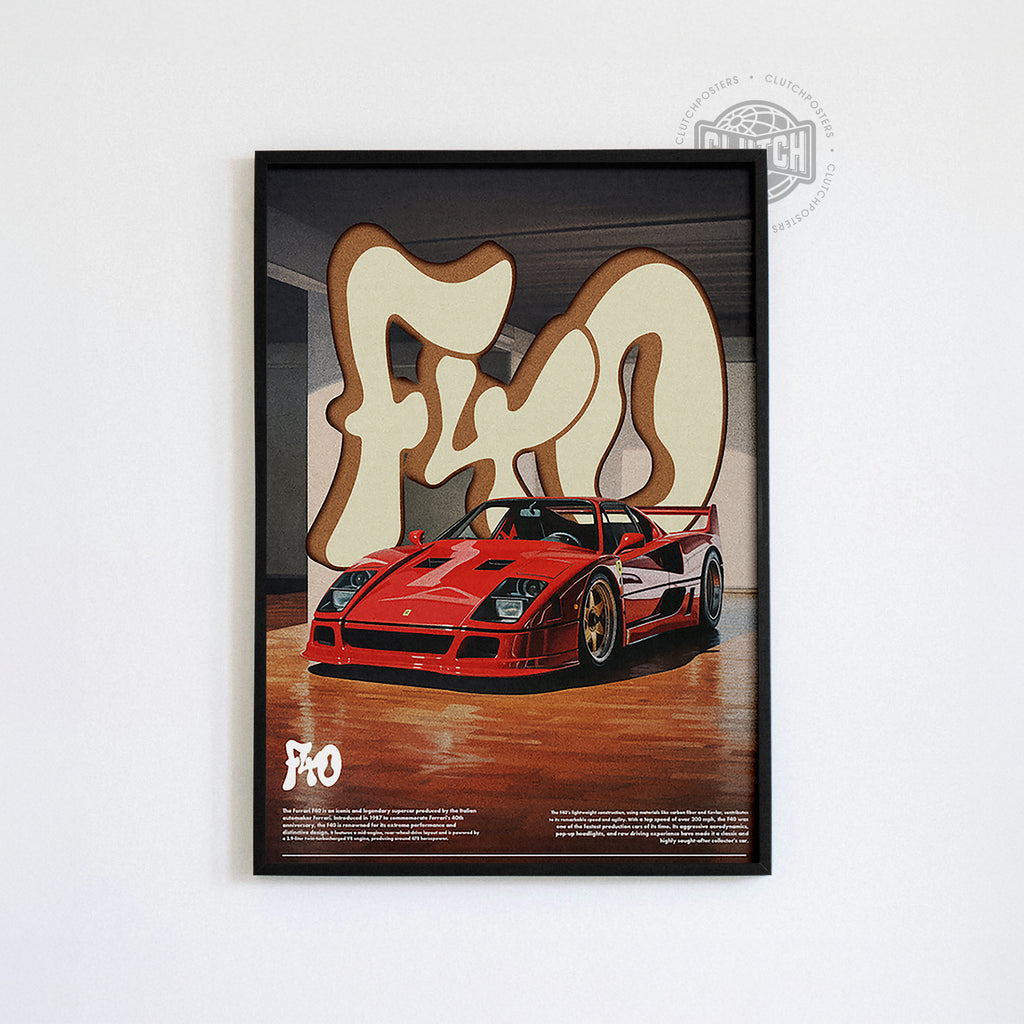 Ferrari F40 Poster