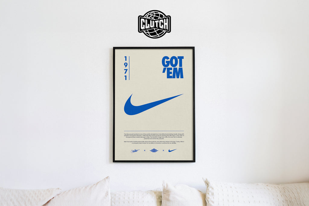 Nike Origins Blue Beige Poster