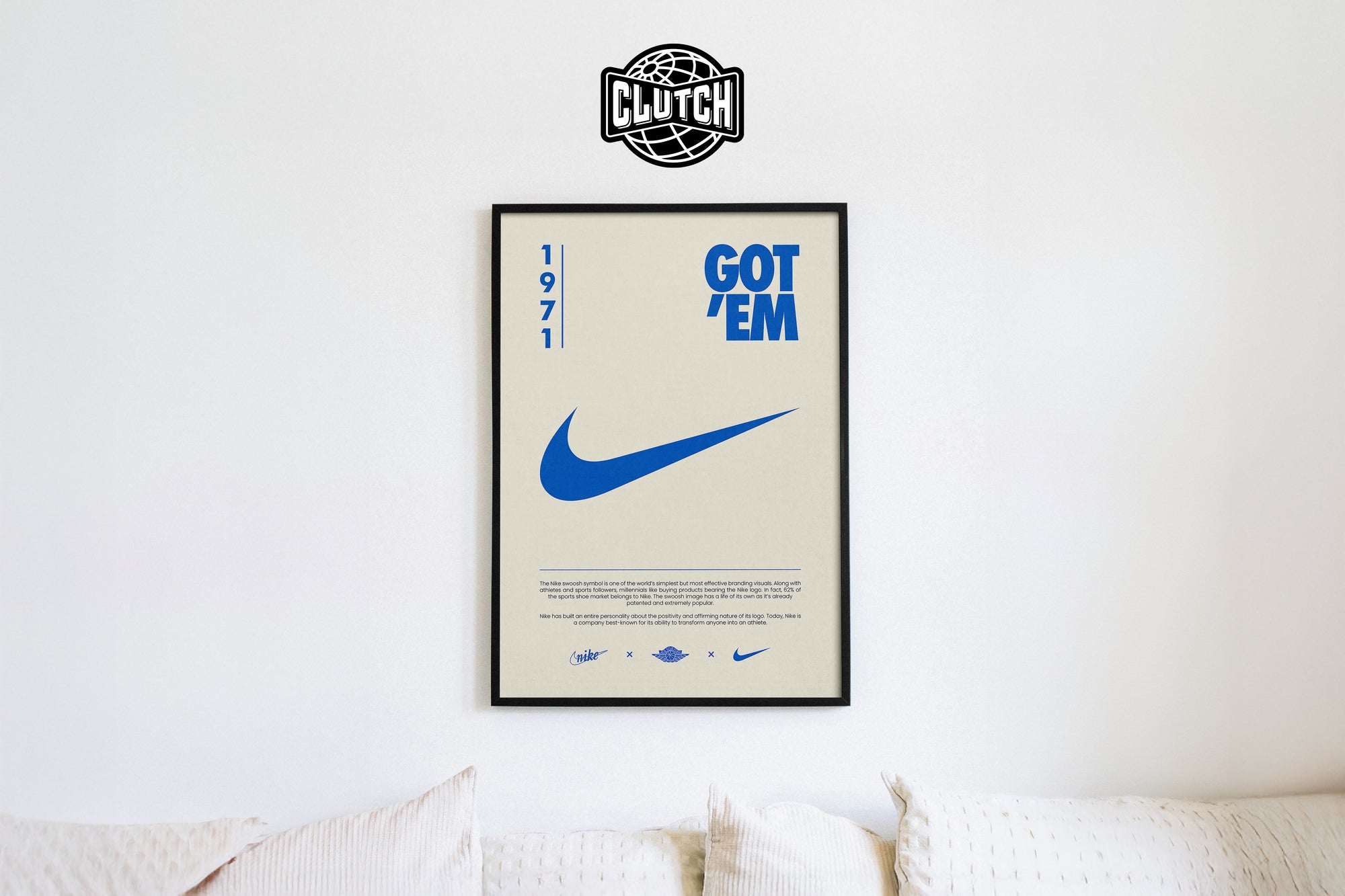 Nike Origins Blue Beige Poster