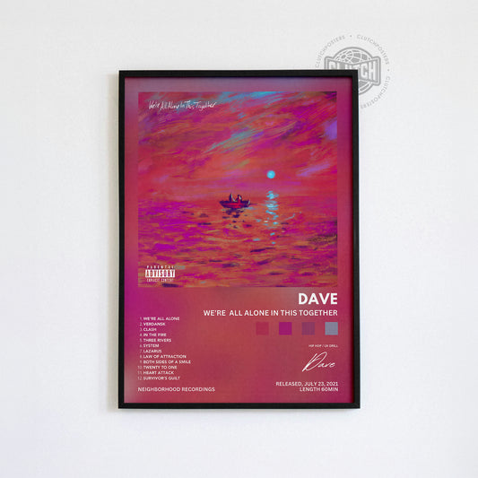 Dave 'We're All Alone In This Together' Album Poster