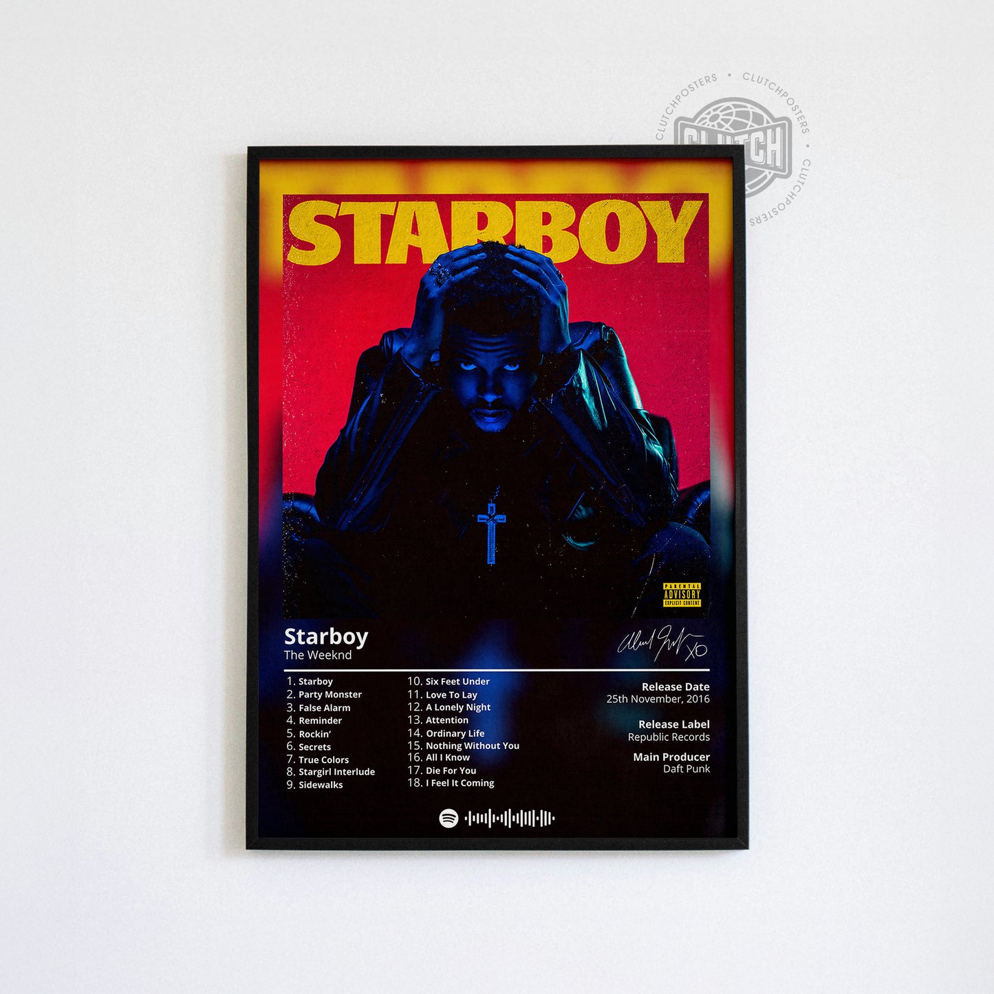 The Weeknd 'Starboy' Album Poster
