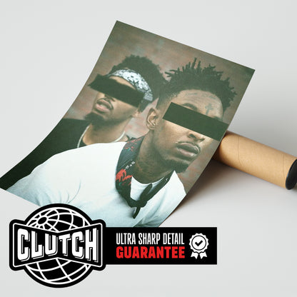 21 Savage x Metro Boomin 'Ghost Face' Poster