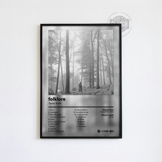 Taylor Swift 'Folklore' Album Poster