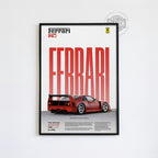 Ferrari F40 Classic Series Poster