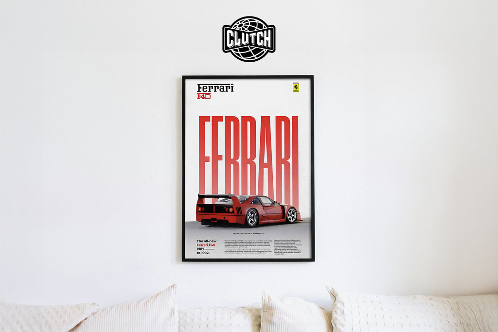 Ferrari F40 Classic Series Poster