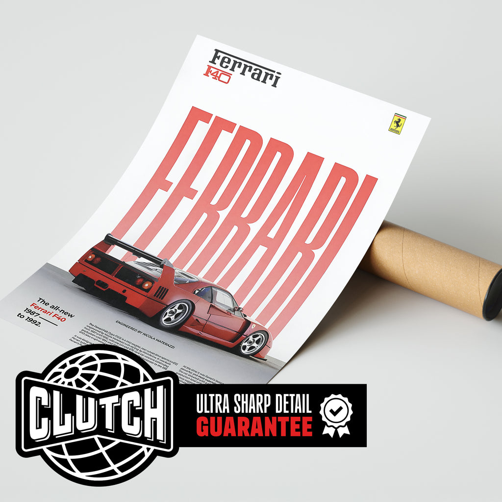 Ferrari F40 Classic Series Poster