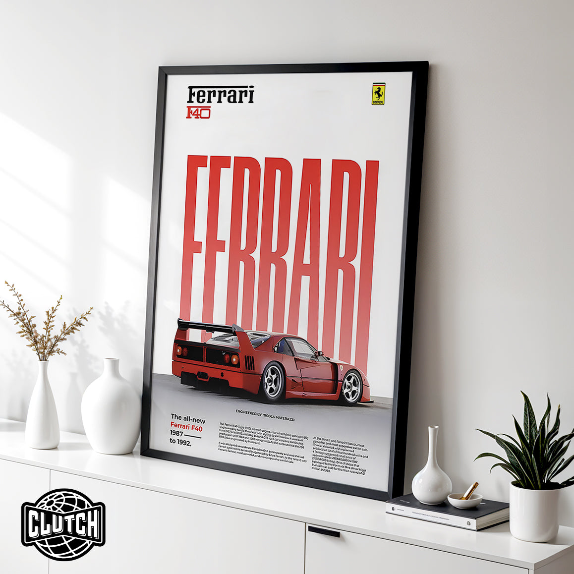 Ferrari F40 Classic Series Poster