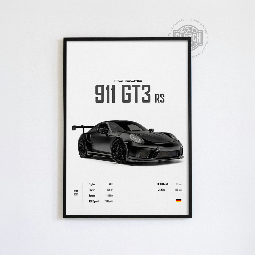 Porsche 911 GT3 RS 'CORE' Car Poster
