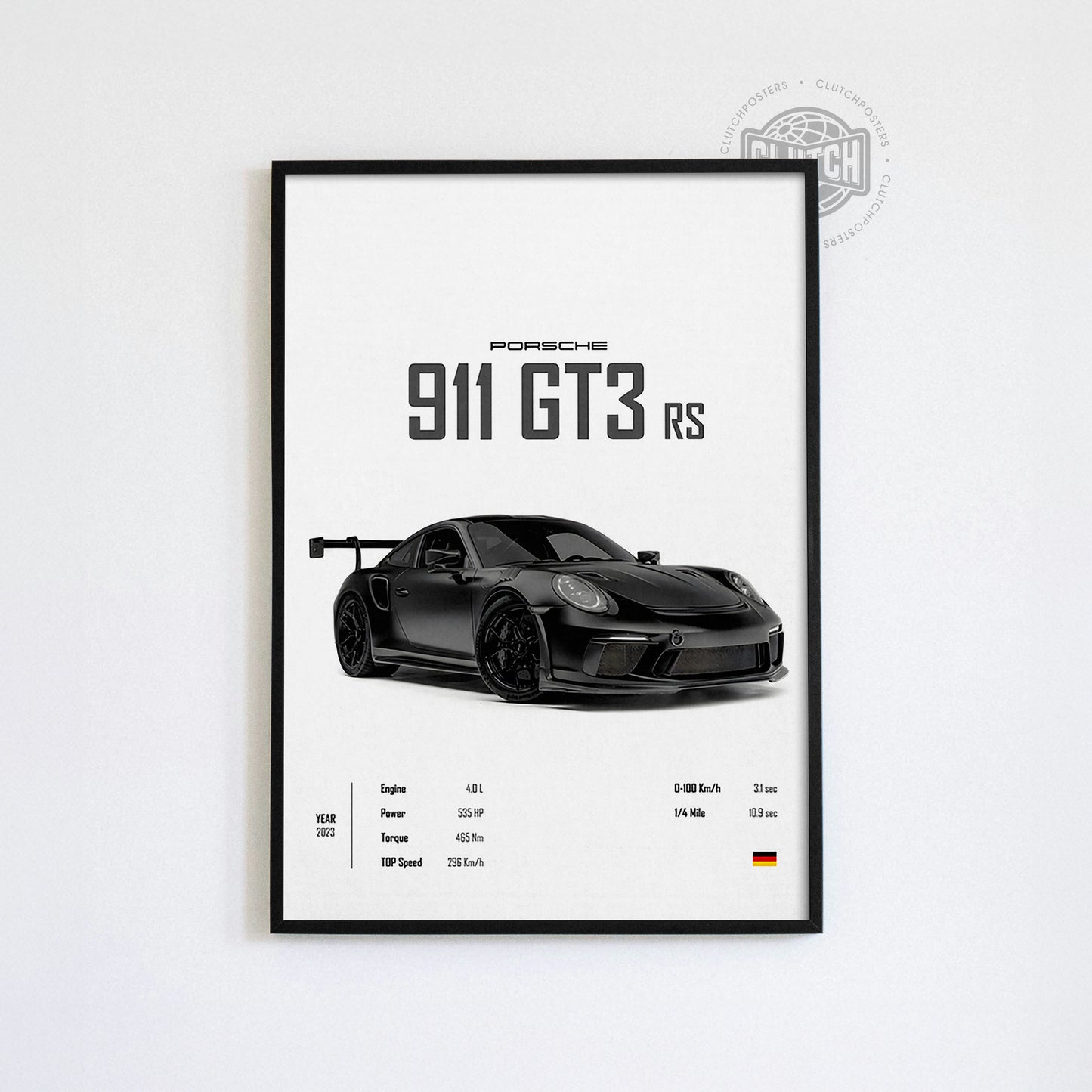 Porsche 911 GT3 RS 'CORE' Car Poster